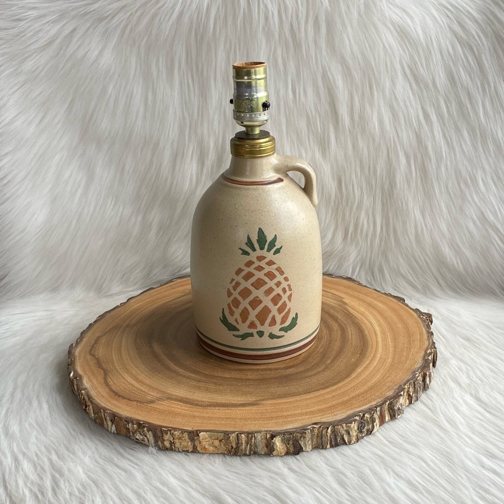 L.L. Bean vintage stoneware jug lamp
